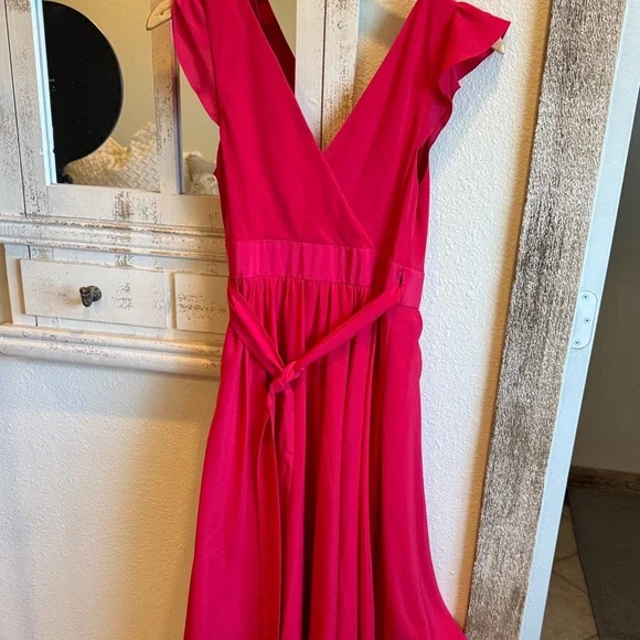 BHLDN Hitherto Anthropologie Chic Asymmetrical Red - Picture 7 of 15
